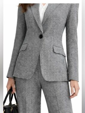 Max Studio Gray Glen Plaid Women's Suit Blazer & Pants
